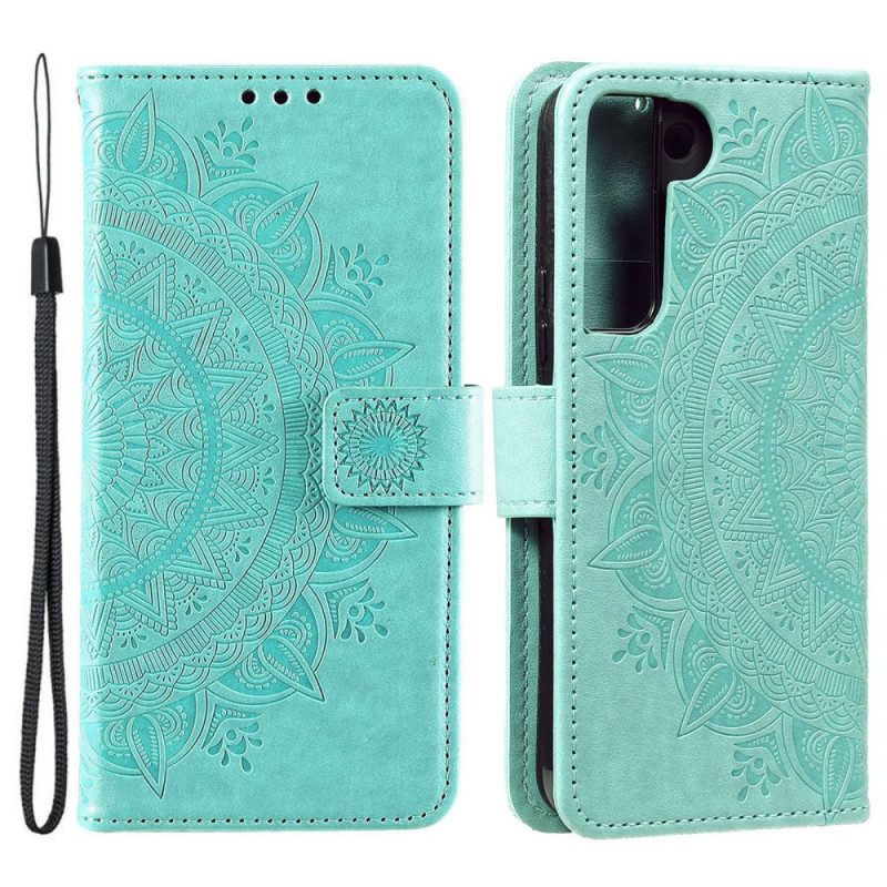 Flip Case Für Samsung Galaxy S22 Plus 5G Sonnenmandala