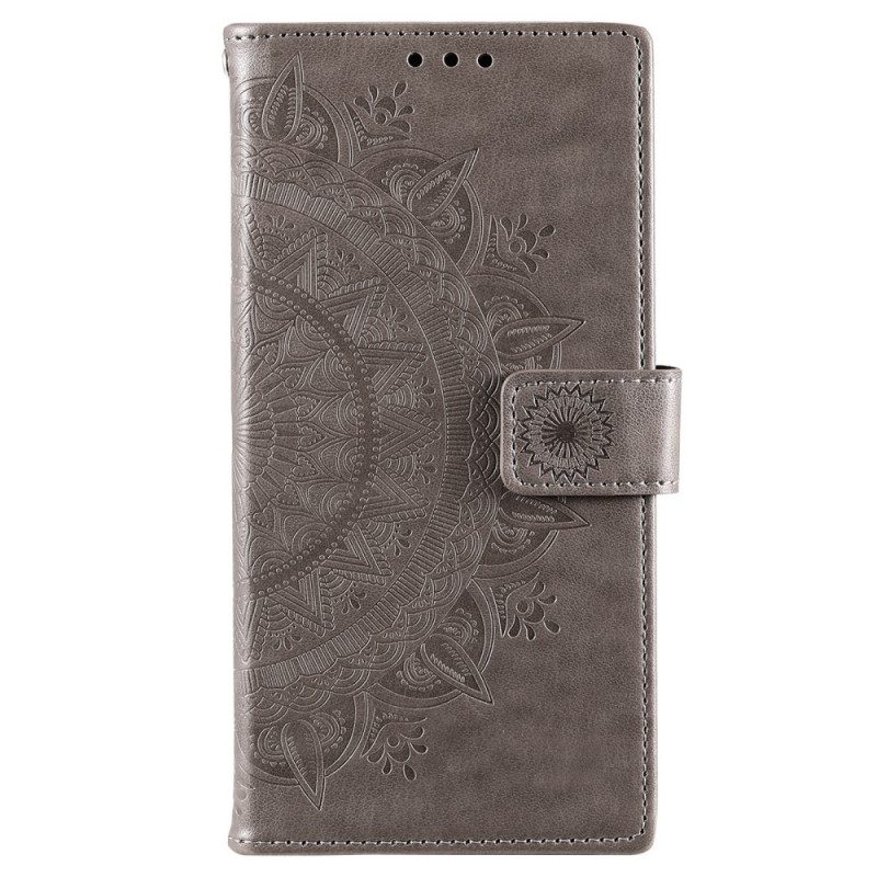 Flip Case Für Samsung Galaxy S22 Plus 5G Sonnenmandala