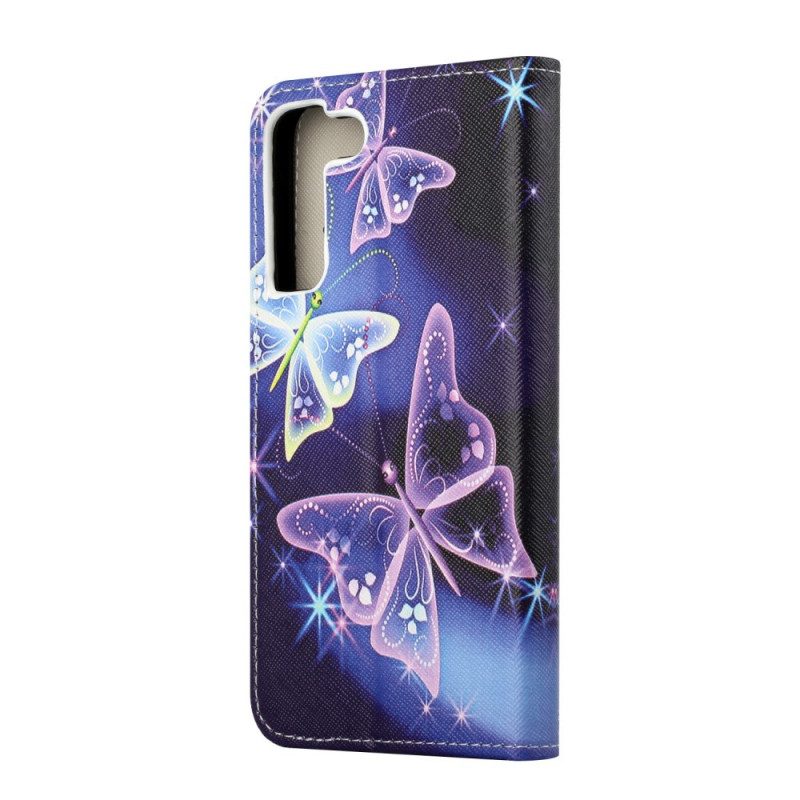 Flip Case Für Samsung Galaxy S22 Plus 5G Souveräne Schmetterlinge