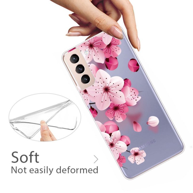 Handyhülle Für Samsung Galaxy S22 Plus 5G Kleine Rosa Blumen