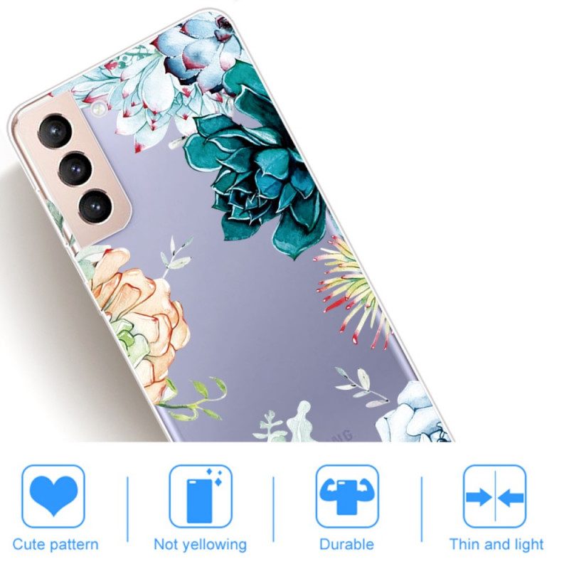 Hülle Für Samsung Galaxy S22 Plus 5G Nahtlose Aquarellblumen