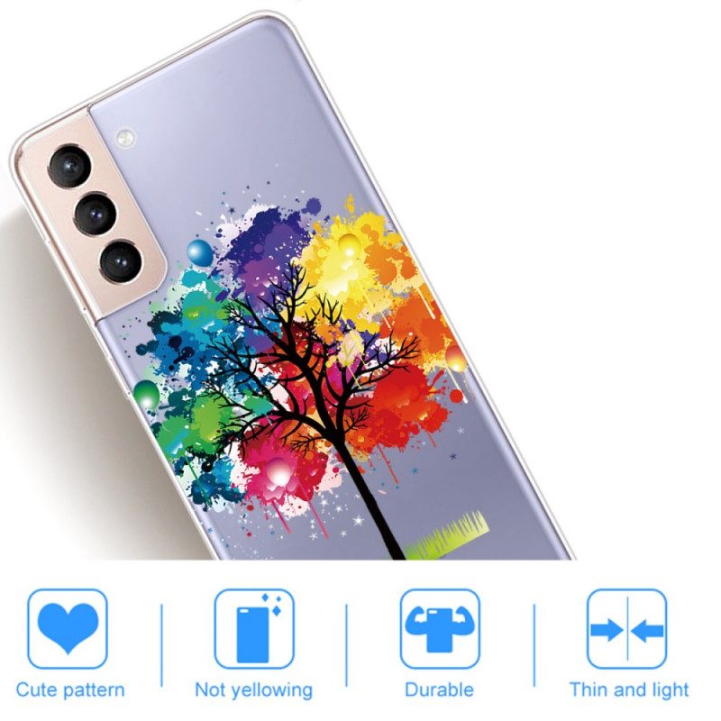 Hülle Für Samsung Galaxy S22 Plus 5G Nahtloser Aquarellbaum