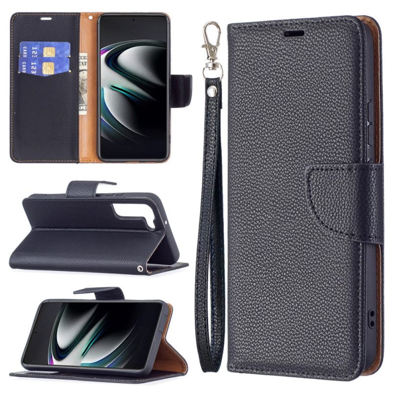 Lederhüllen Für Samsung Galaxy S22 Plus 5G Flip Case Lychee Rabat Oblique