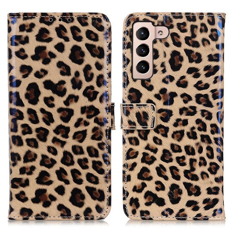 Lederhüllen Für Samsung Galaxy S22 Plus 5G Leopard