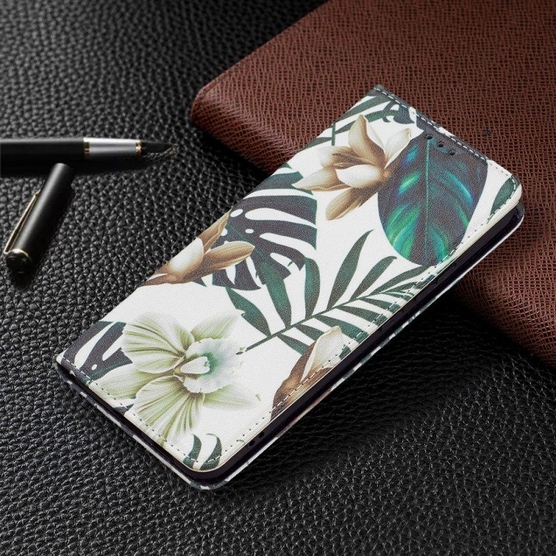 Schutzhülle Für Samsung Galaxy S22 Plus 5G Flip Case Blätter