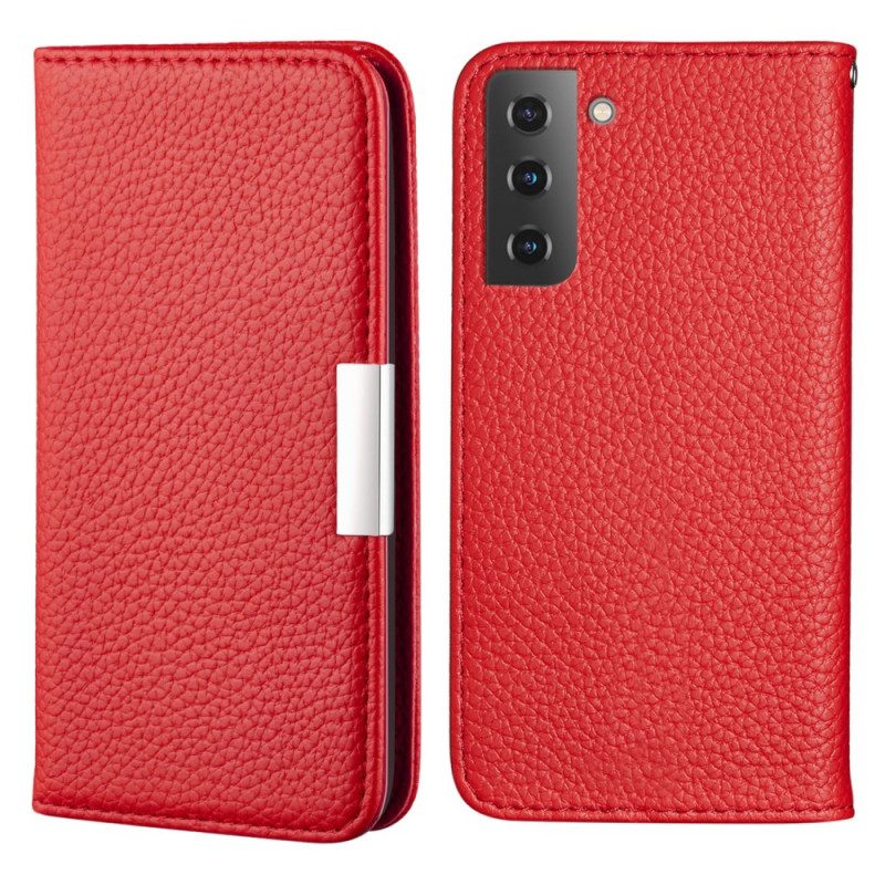 Schutzhülle Für Samsung Galaxy S22 Plus 5G Flip Case Kunstleder Litschi Ultra Chic