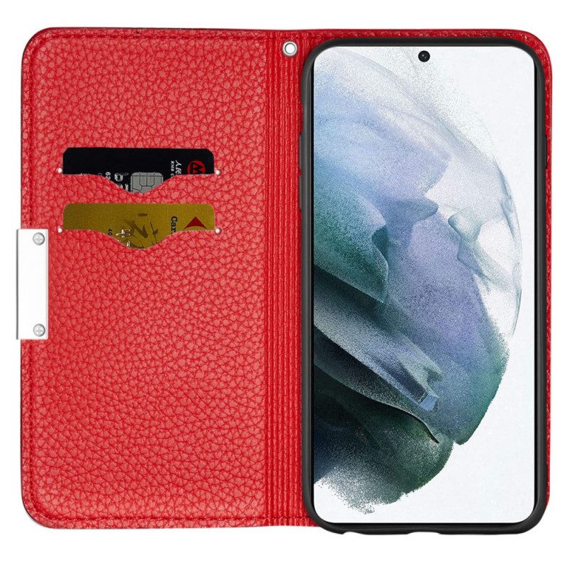 Schutzhülle Für Samsung Galaxy S22 Plus 5G Flip Case Kunstleder Litschi Ultra Chic