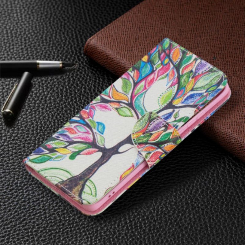 Flip Case Für Huawei P50 Pro Bunter Baum