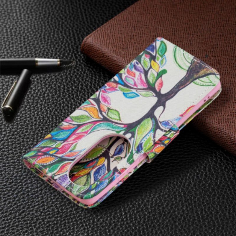 Flip Case Für Huawei P50 Pro Bunter Baum