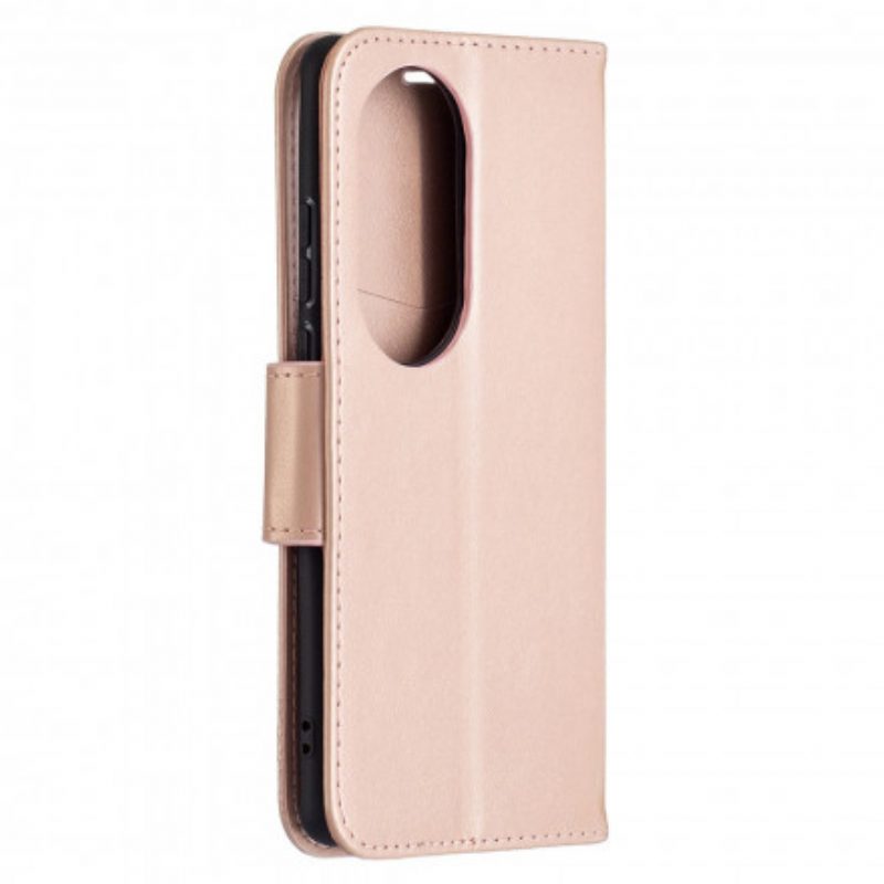 Flip Case Für Huawei P50 Pro Flip Case Schmetterlinge Und Schräge Klappe