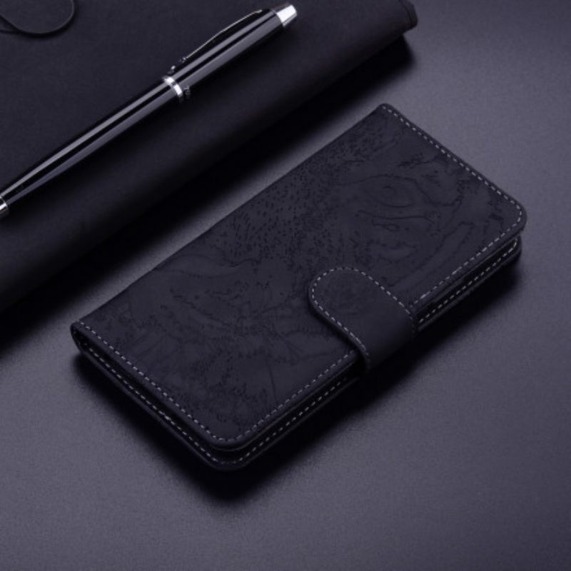 Flip Case Für Huawei P50 Pro Tiger-gesichtsdruck