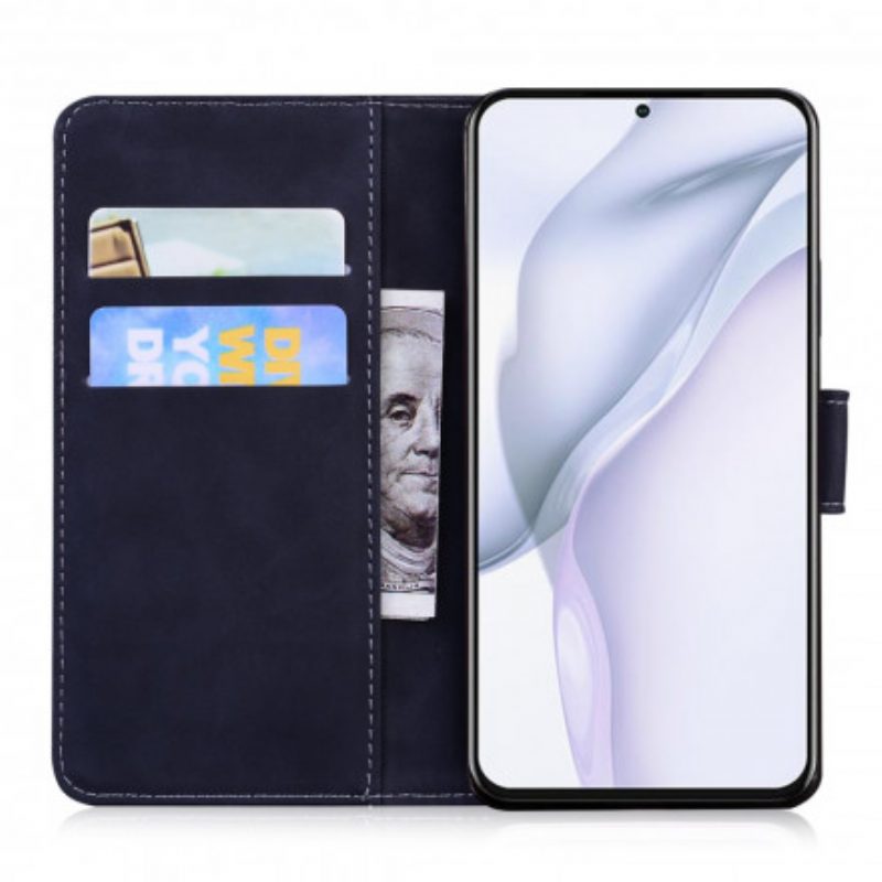 Flip Case Für Huawei P50 Pro Tiger-gesichtsdruck