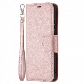 Lederhüllen Für Huawei P50 Pro Flip Case Lychee Rabat Oblique