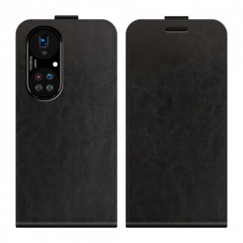 Lederhüllen Für Huawei P50 Pro Flip Case Vertikale Klappe In Lederoptik