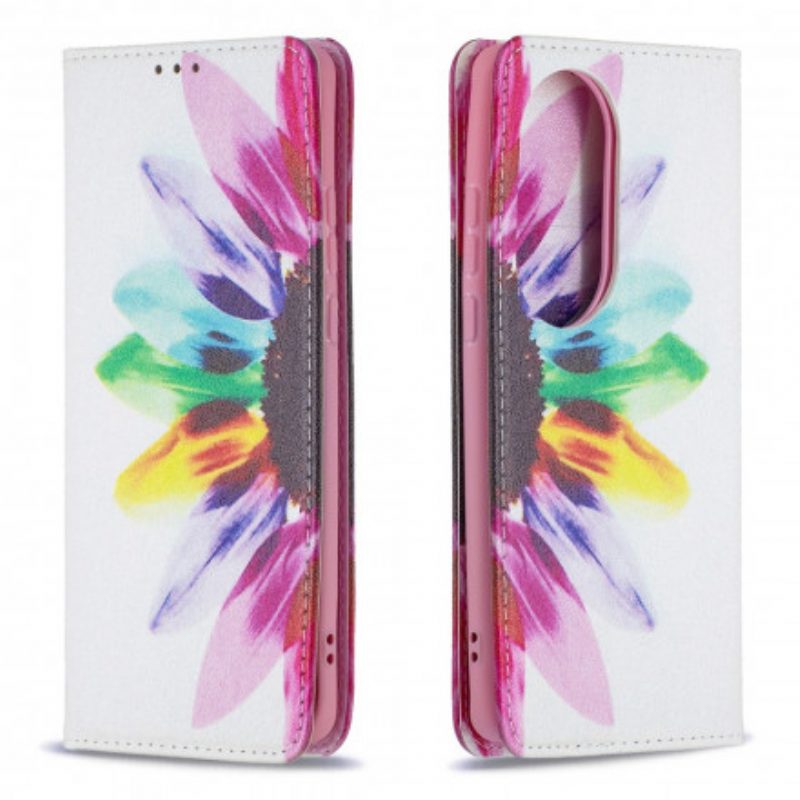 Schutzhülle Für Huawei P50 Pro Flip Case Aquarellblume