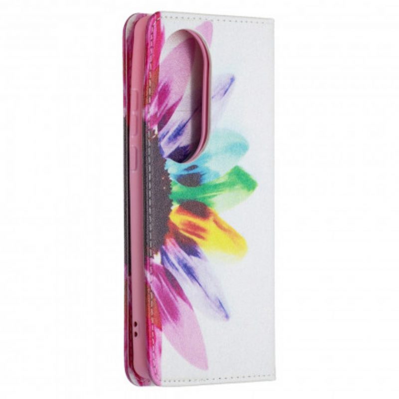 Schutzhülle Für Huawei P50 Pro Flip Case Aquarellblume