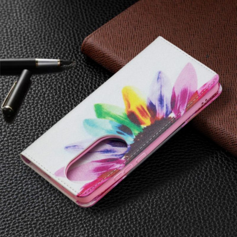 Schutzhülle Für Huawei P50 Pro Flip Case Aquarellblume