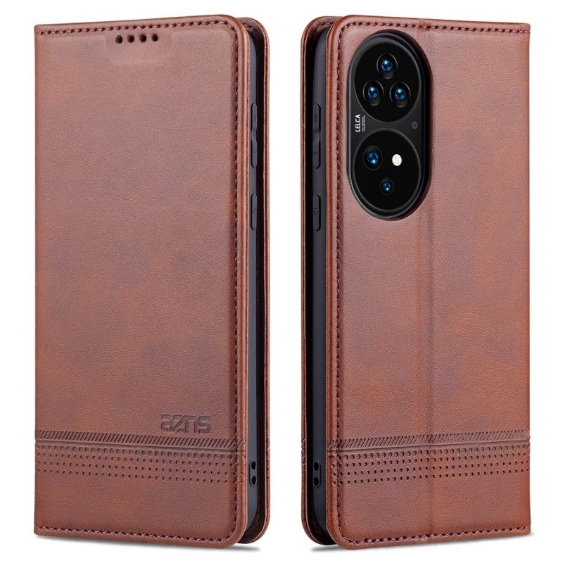 Schutzhülle Für Huawei P50 Pro Flip Case Azns Leder-styling