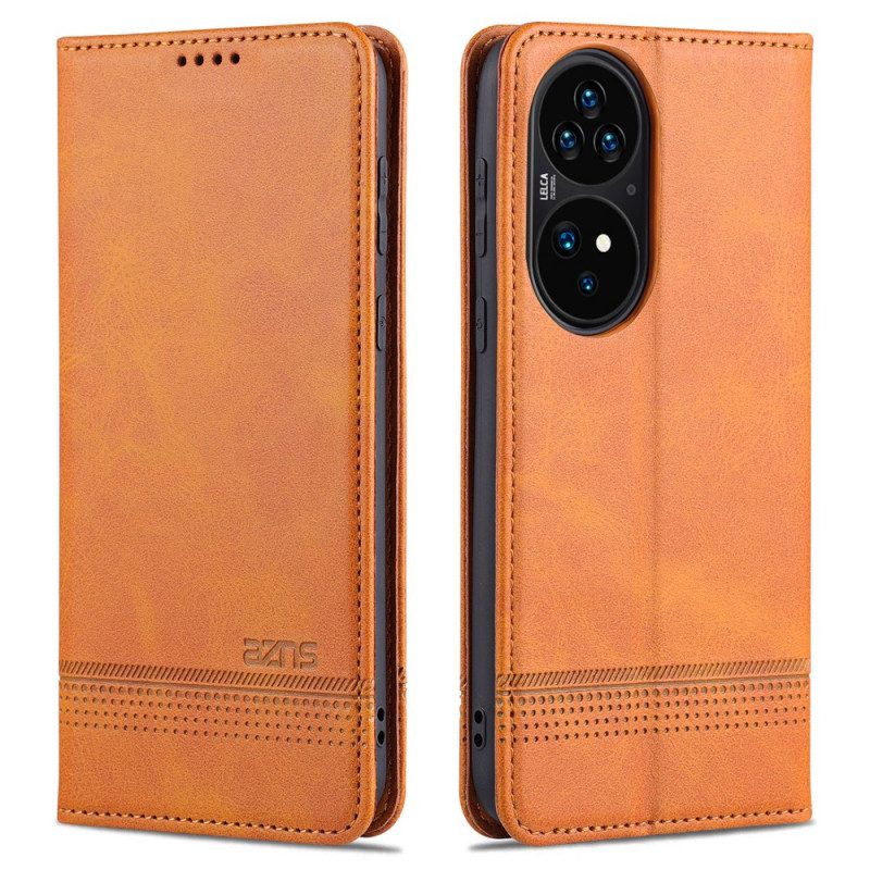 Schutzhülle Für Huawei P50 Pro Flip Case Azns Leder-styling