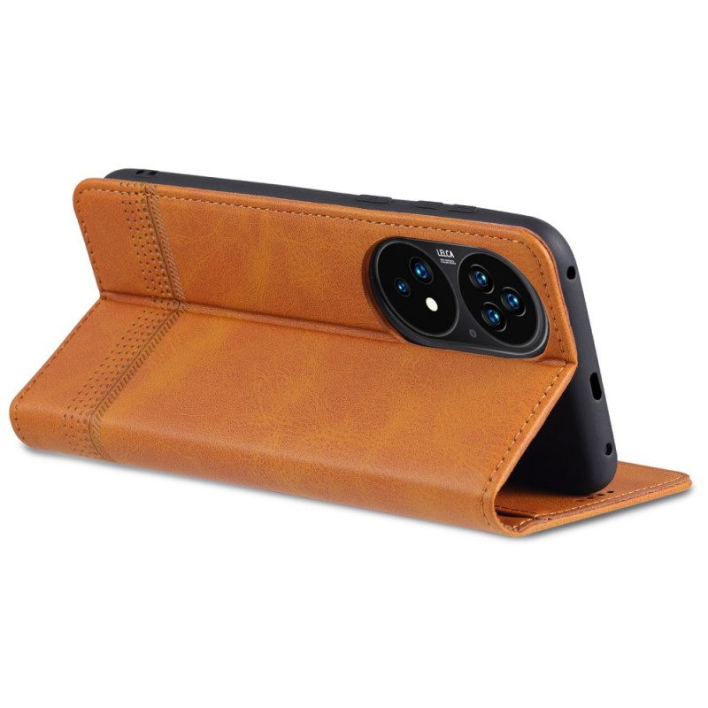 Schutzhülle Für Huawei P50 Pro Flip Case Azns Leder-styling