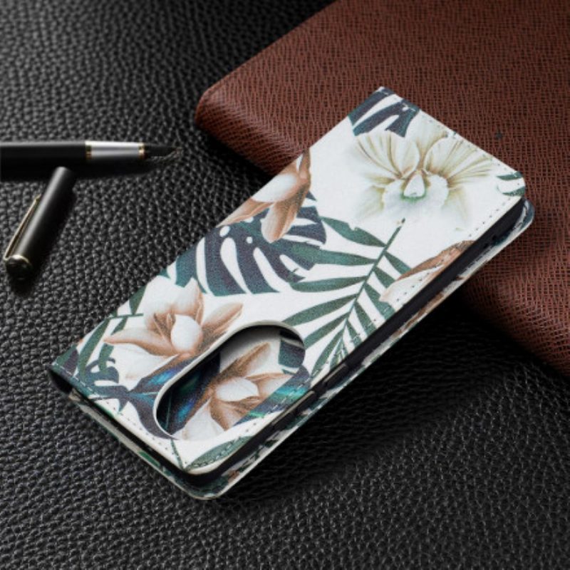 Schutzhülle Für Huawei P50 Pro Flip Case Blätter