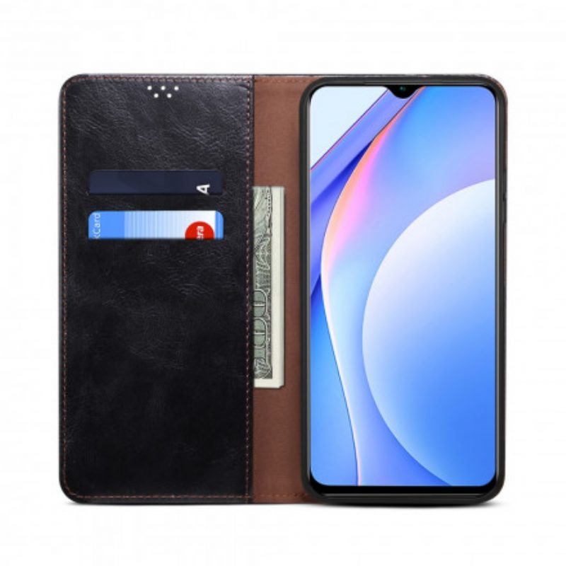 Schutzhülle Für Huawei P50 Pro Flip Case Gewachstes Kunstleder