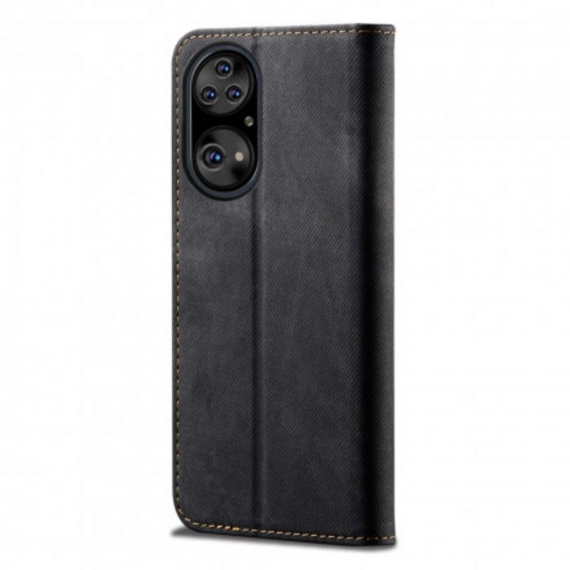 Schutzhülle Für Huawei P50 Pro Flip Case Kunstleder-jeans-textur