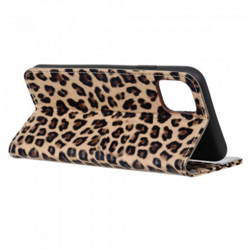 Flip Case Für Moto G100 Leopard