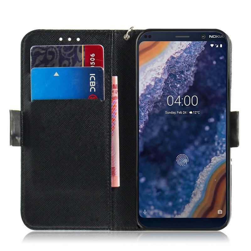 Flip Case Für Nokia 9 PureView Mit Kordel Magistral Manda Mit Lanyard