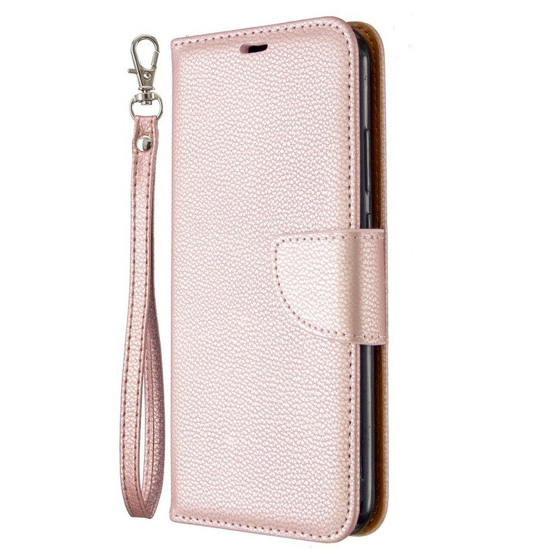 Lederhüllen Für Huawei P40 Lite E Flip Case Lychee Rabat Oblique