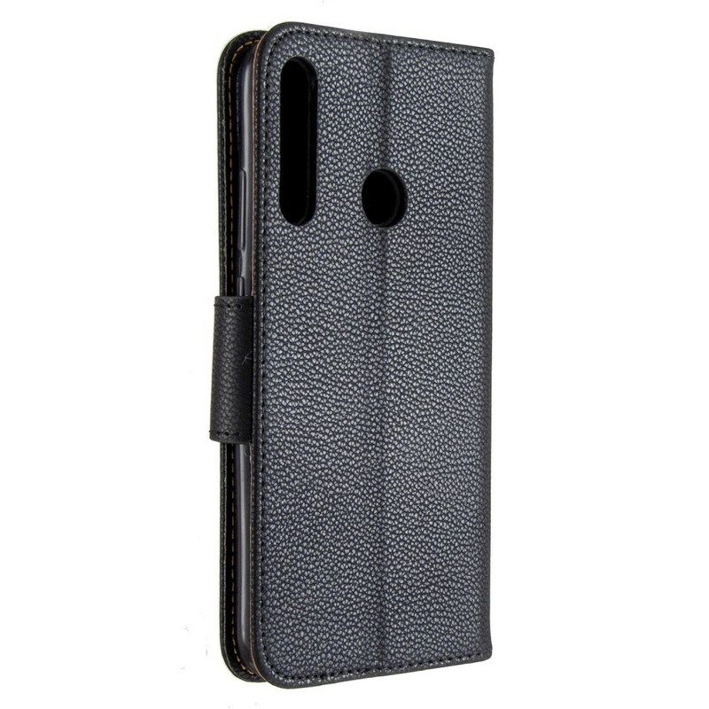 Lederhüllen Für Huawei P40 Lite E Flip Case Lychee Rabat Oblique