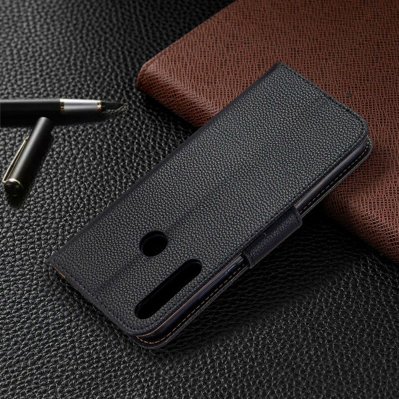 Lederhüllen Für Huawei P40 Lite E Flip Case Lychee Rabat Oblique