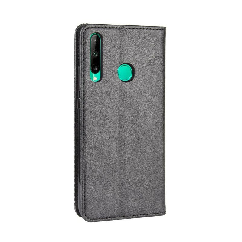 Schutzhülle Für Huawei P40 Lite E Flip Case Stilisierter Vintage-ledereffekt