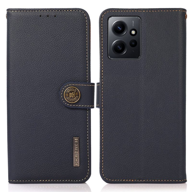 Flip Case Für Xiaomi Redmi Note 12 4G Echtes Leder Khazneh Rfid