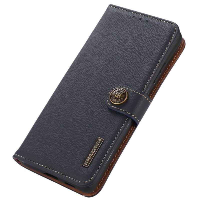 Flip Case Für Xiaomi Redmi Note 12 4G Echtes Leder Khazneh Rfid