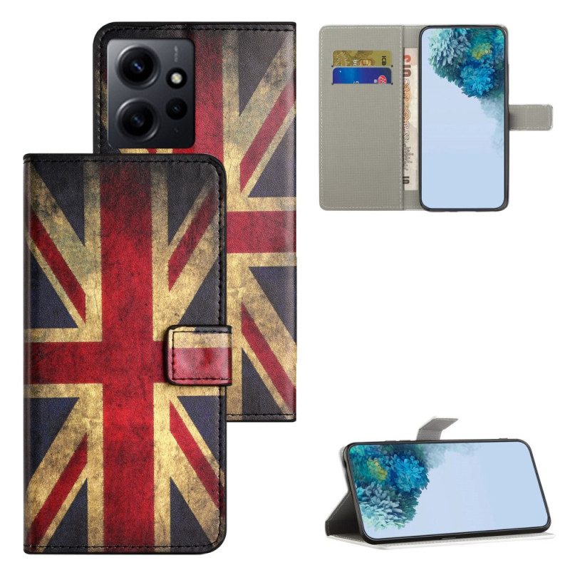 Flip Case Für Xiaomi Redmi Note 12 4G Englische Flagge