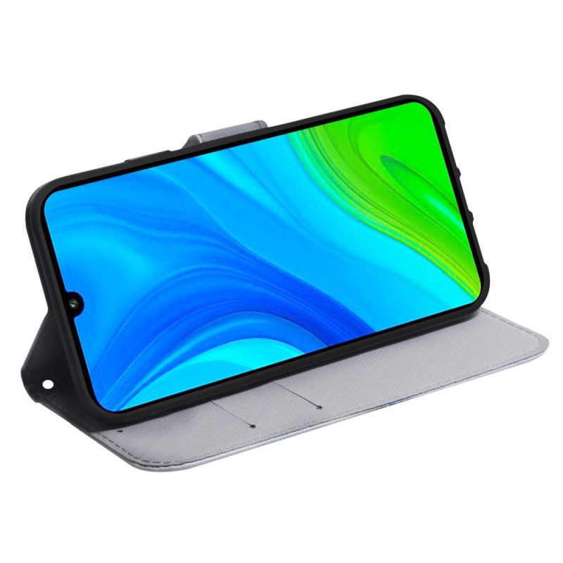 Flip Case Für Xiaomi Redmi Note 12 4G Eulen Malen