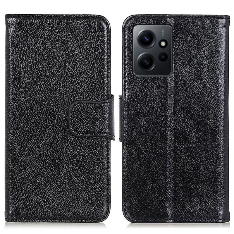 Flip Case Für Xiaomi Redmi Note 12 4G Gespaltenes Nappaleder