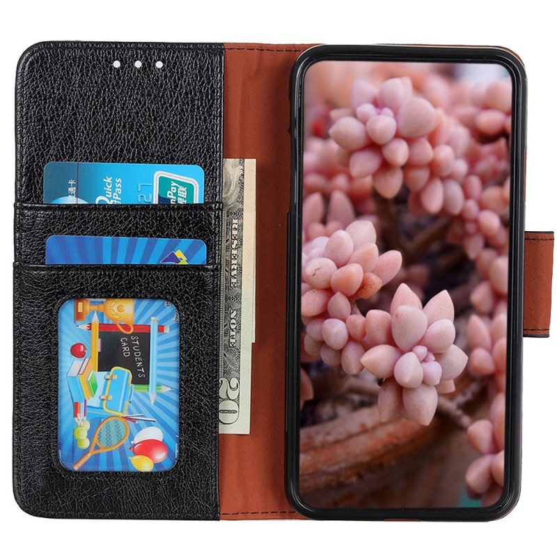 Flip Case Für Xiaomi Redmi Note 12 4G Gespaltenes Nappaleder