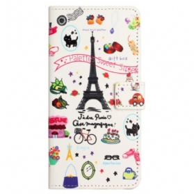 Flip Case Für Xiaomi Redmi Note 12 4G Ich Liebe Paris