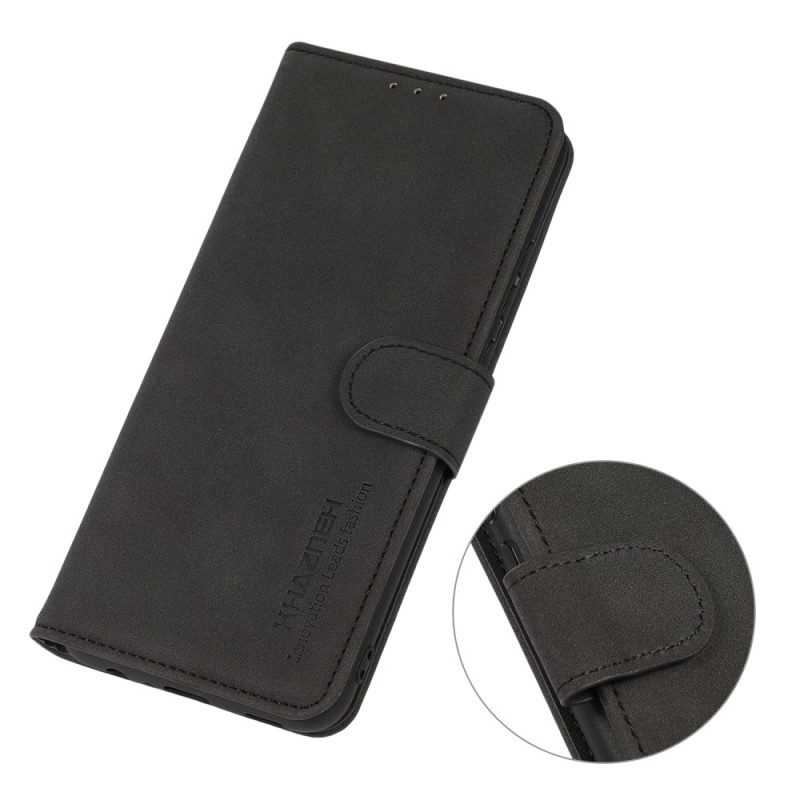 Flip Case Für Xiaomi Redmi Note 12 4G Khazneh-ledereffekt