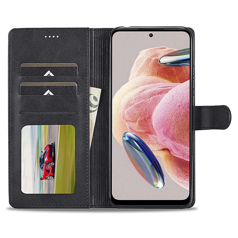 Flip Case Für Xiaomi Redmi Note 12 4G Ledereffekt Lc.imeeke