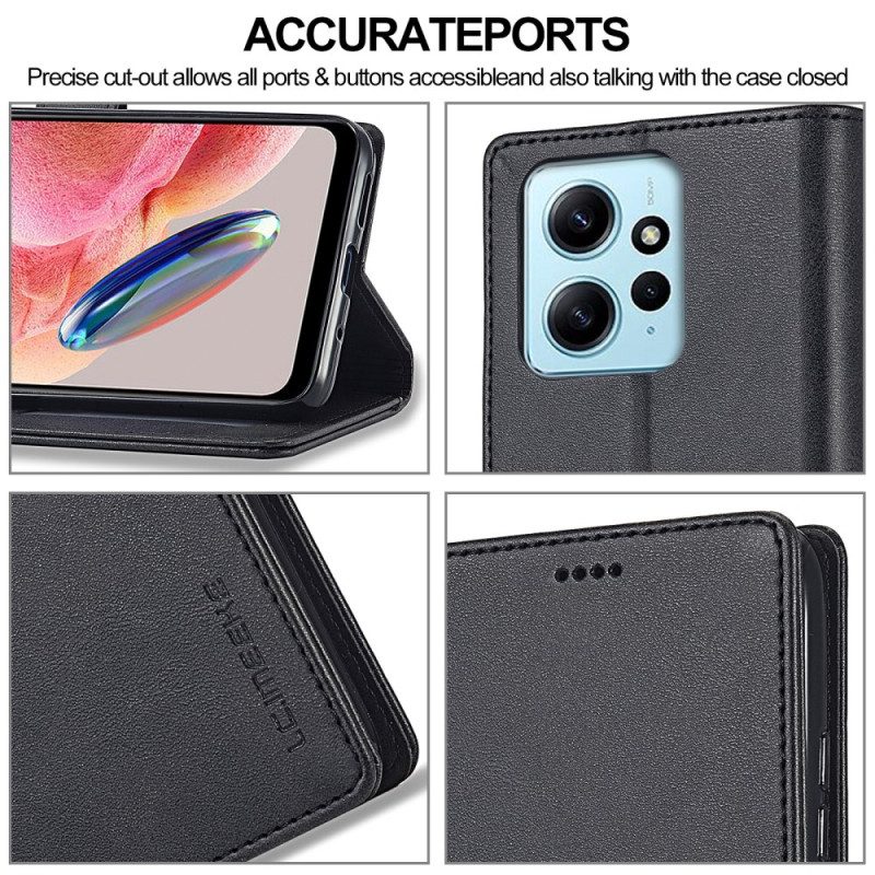 Flip Case Für Xiaomi Redmi Note 12 4G Ledereffekt Lc.imeeke