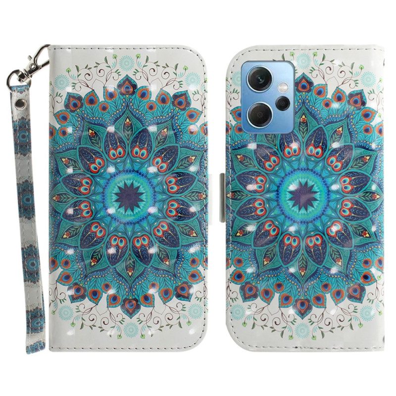 Flip Case Für Xiaomi Redmi Note 12 4G Mit Kordel Riemchen-mandala