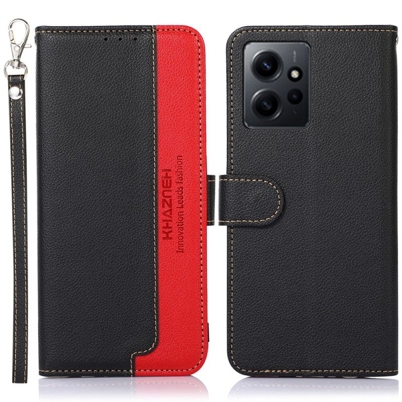 Flip Case Für Xiaomi Redmi Note 12 4G Rfid-khazneh Im Litschi-stil