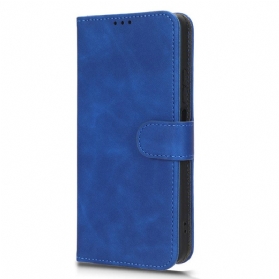 Flip Case Für Xiaomi Redmi Note 12 4G Schlichter Lederstil