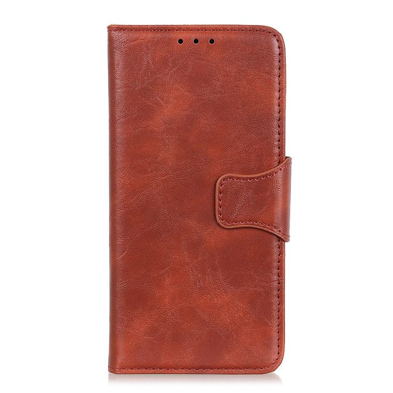 Flip Case Für Xiaomi Redmi Note 12 4G Wendeverschluss Aus Spaltleder