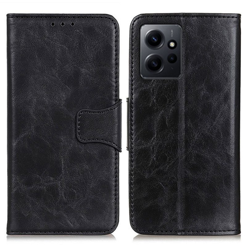 Flip Case Für Xiaomi Redmi Note 12 4G Wendeverschluss Aus Spaltleder