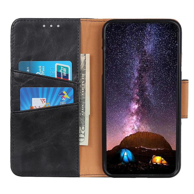 Flip Case Für Xiaomi Redmi Note 12 4G Wendeverschluss Aus Spaltleder