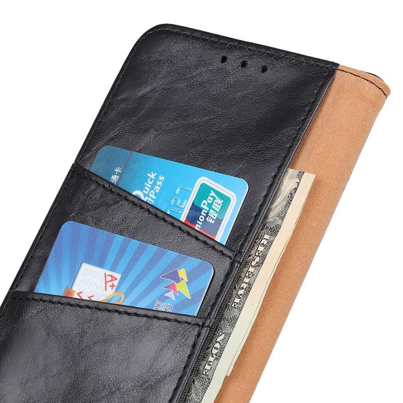 Flip Case Für Xiaomi Redmi Note 12 4G Wendeverschluss Aus Spaltleder